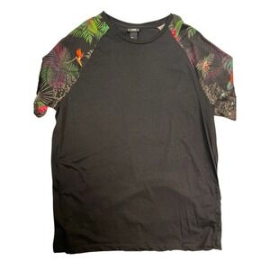 Men's‎ H&M Large Black Floral Sleeves Graphic T-Shirt